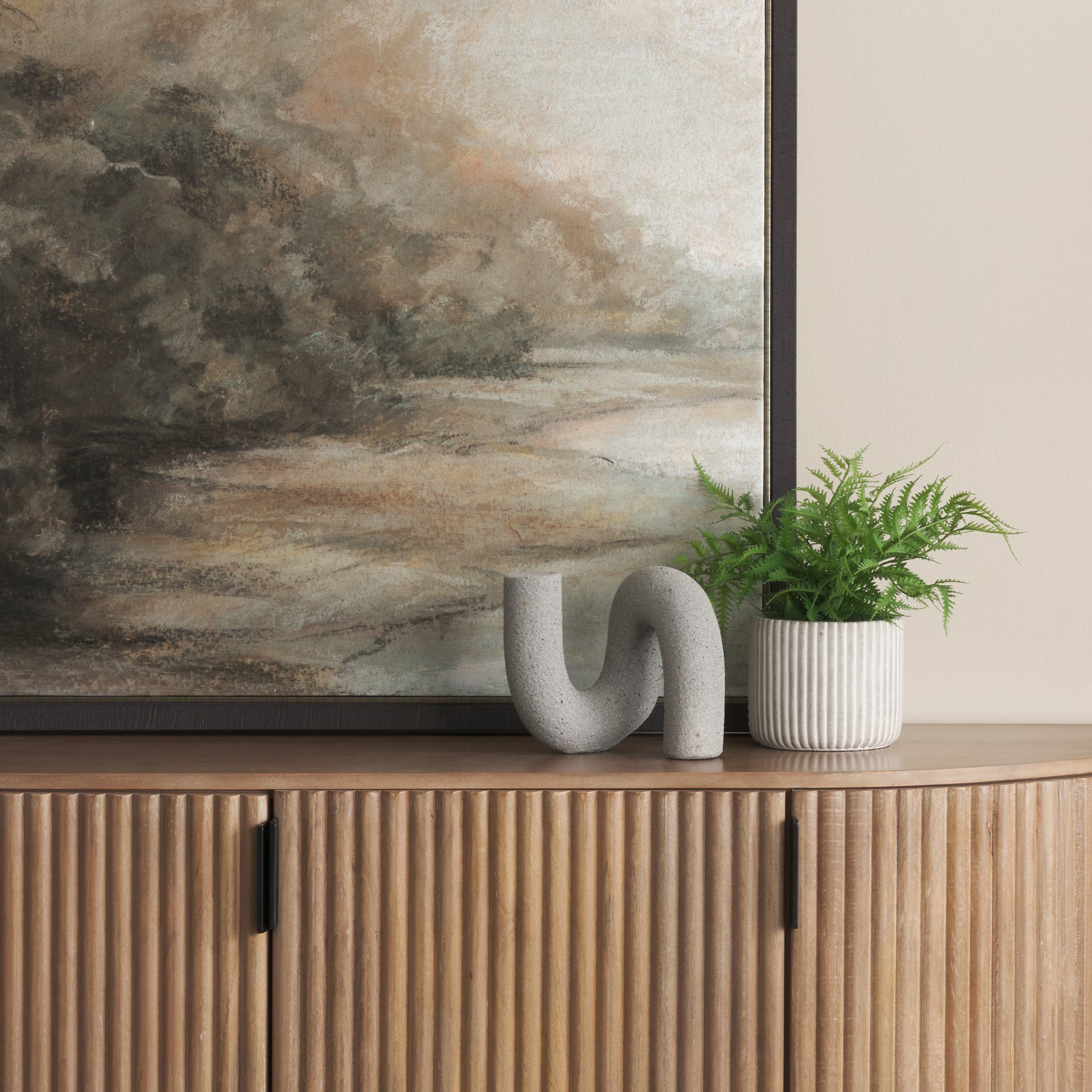 Kailas Resin Textured Concrete Gray Decorative Object - Central Designs