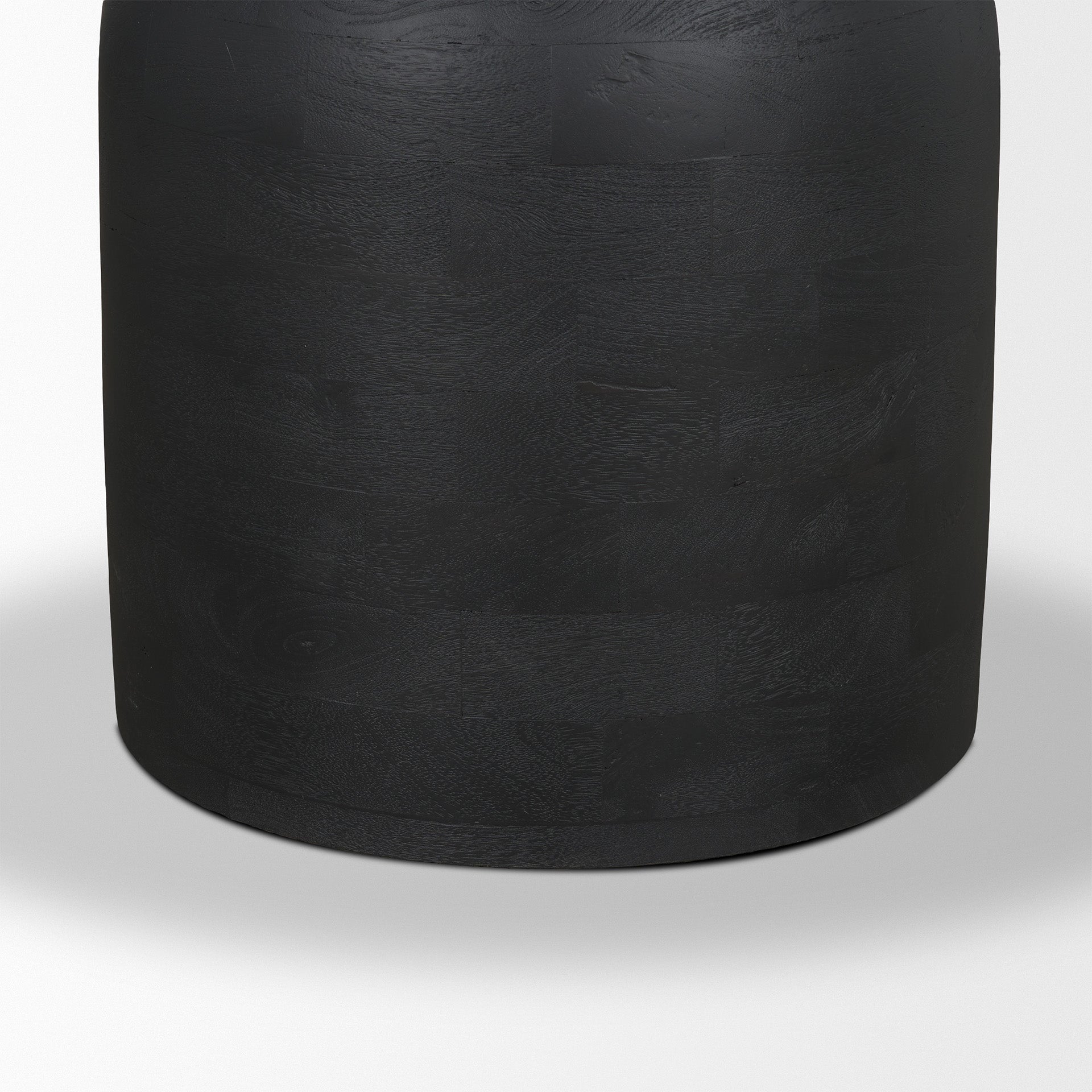 Atlas 60" Black Wood Stacked Pedestal Base Round Dining Table - Central Designs
