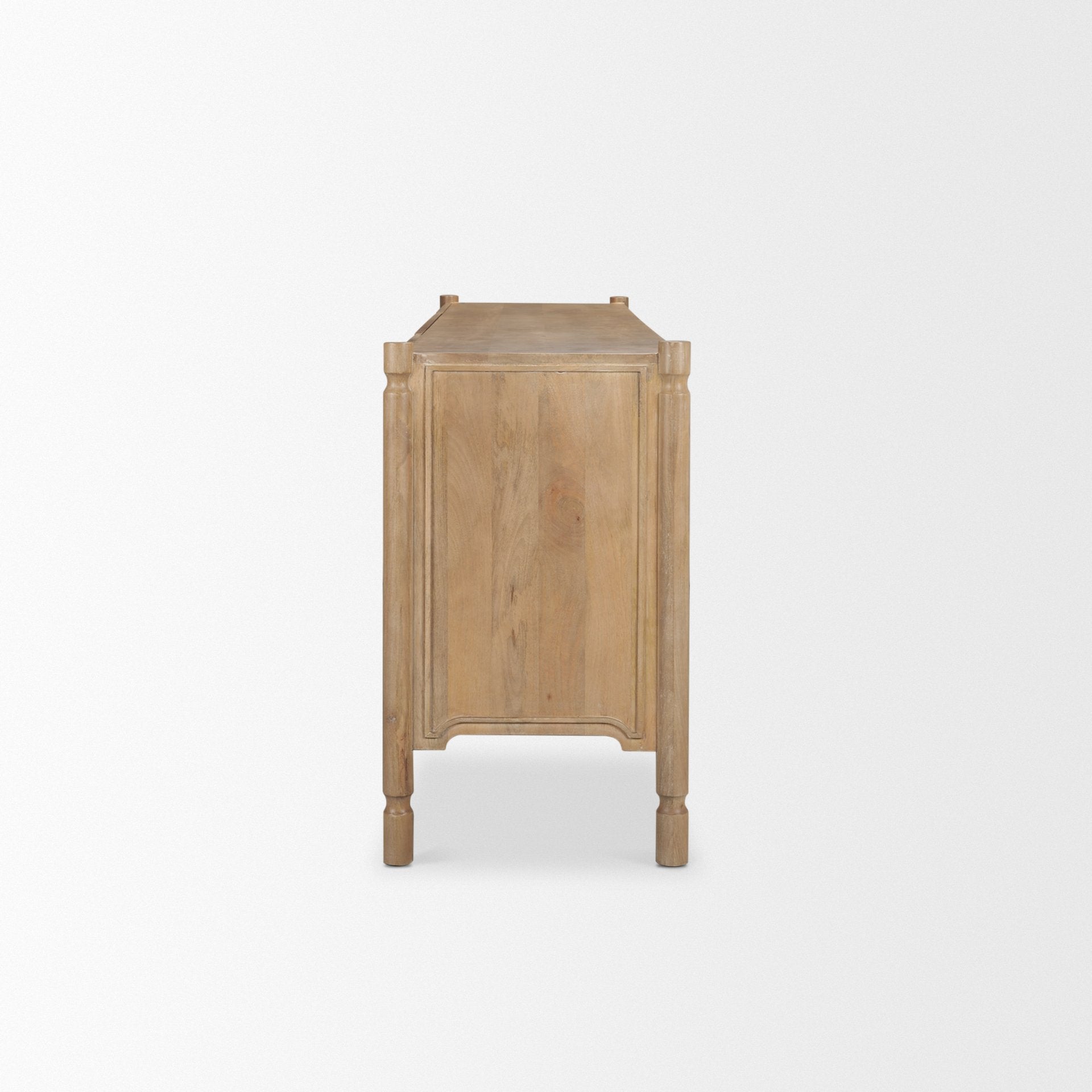Phil Light Brown Wood 2 Door 3 Drawer Closed Sideboard - Central Designs