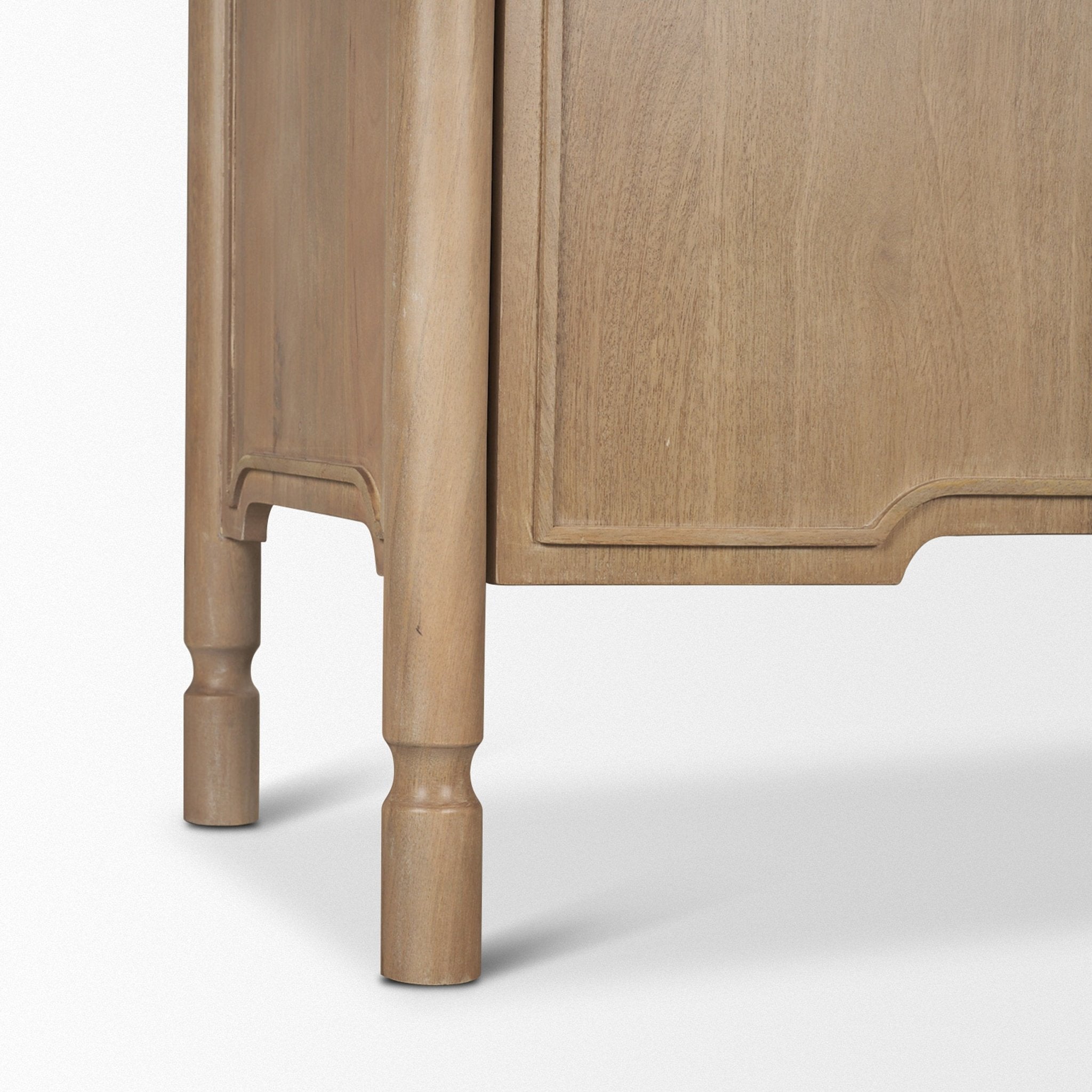 Phil Light Brown Wood 2 Door 3 Drawer Closed Sideboard - Central Designs