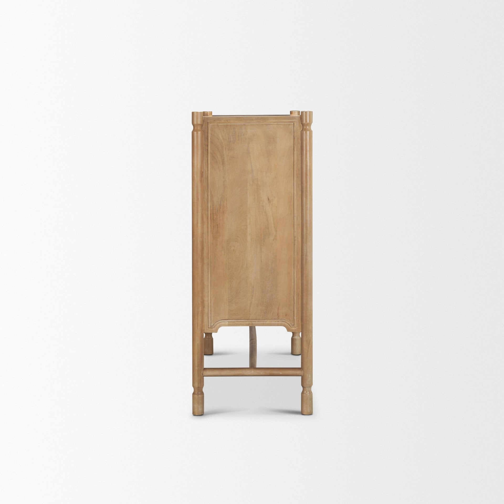 Phil Light Brown Wood 2 Door Bar Cabinet - Central Designs