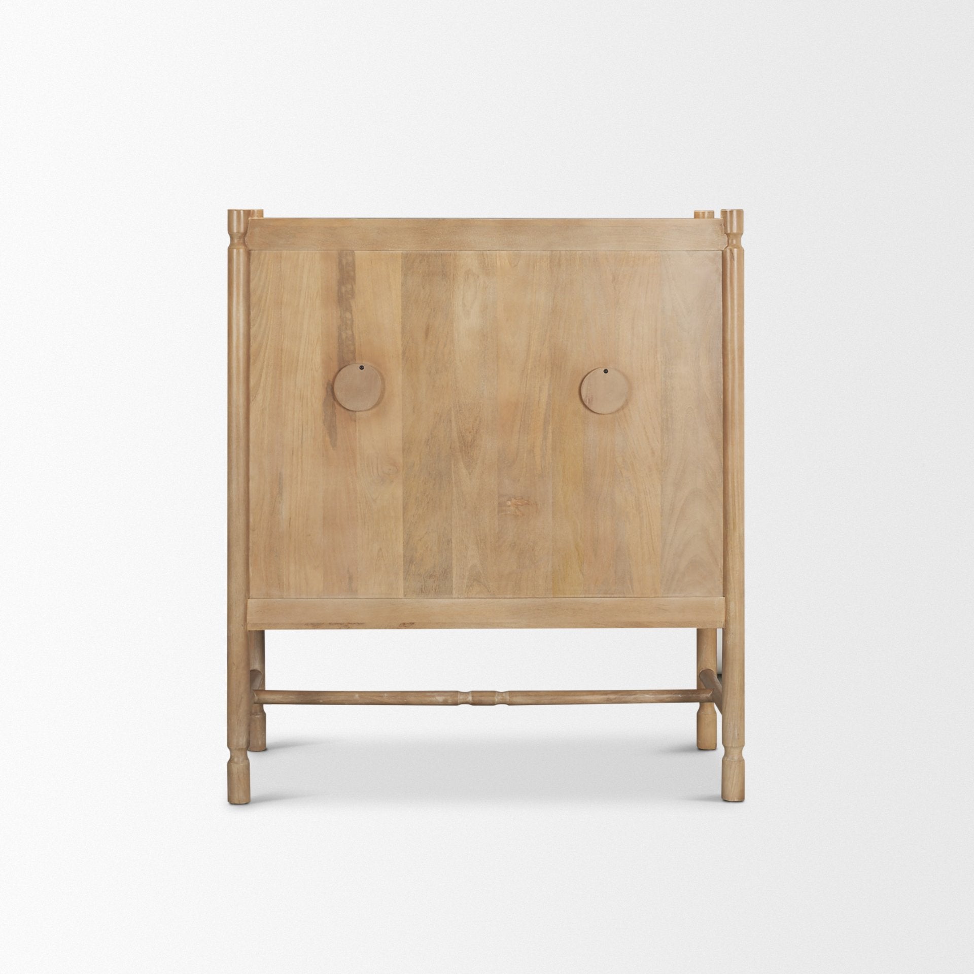 Phil Light Brown Wood 2 Door Bar Cabinet - Central Designs