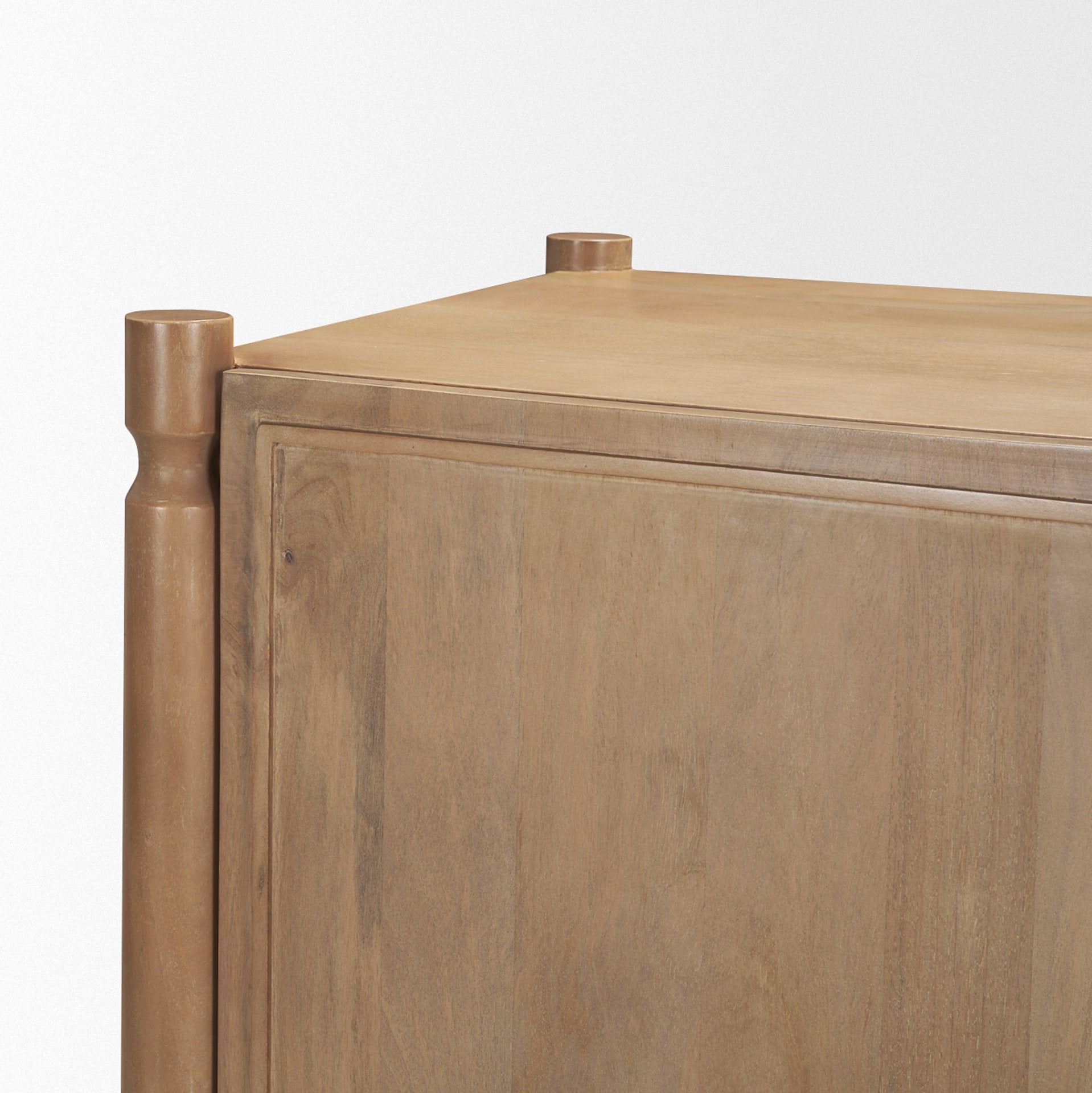 Phil Light Brown Wood 2 Door Bar Cabinet - Central Designs