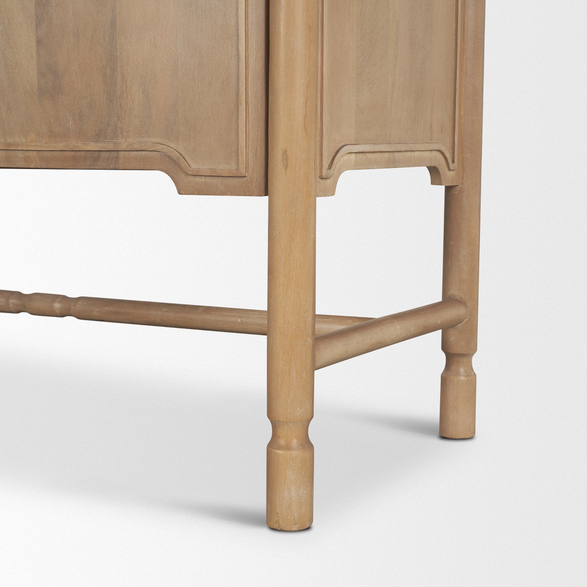 Phil Light Brown Wood 2 Door Bar Cabinet - Central Designs