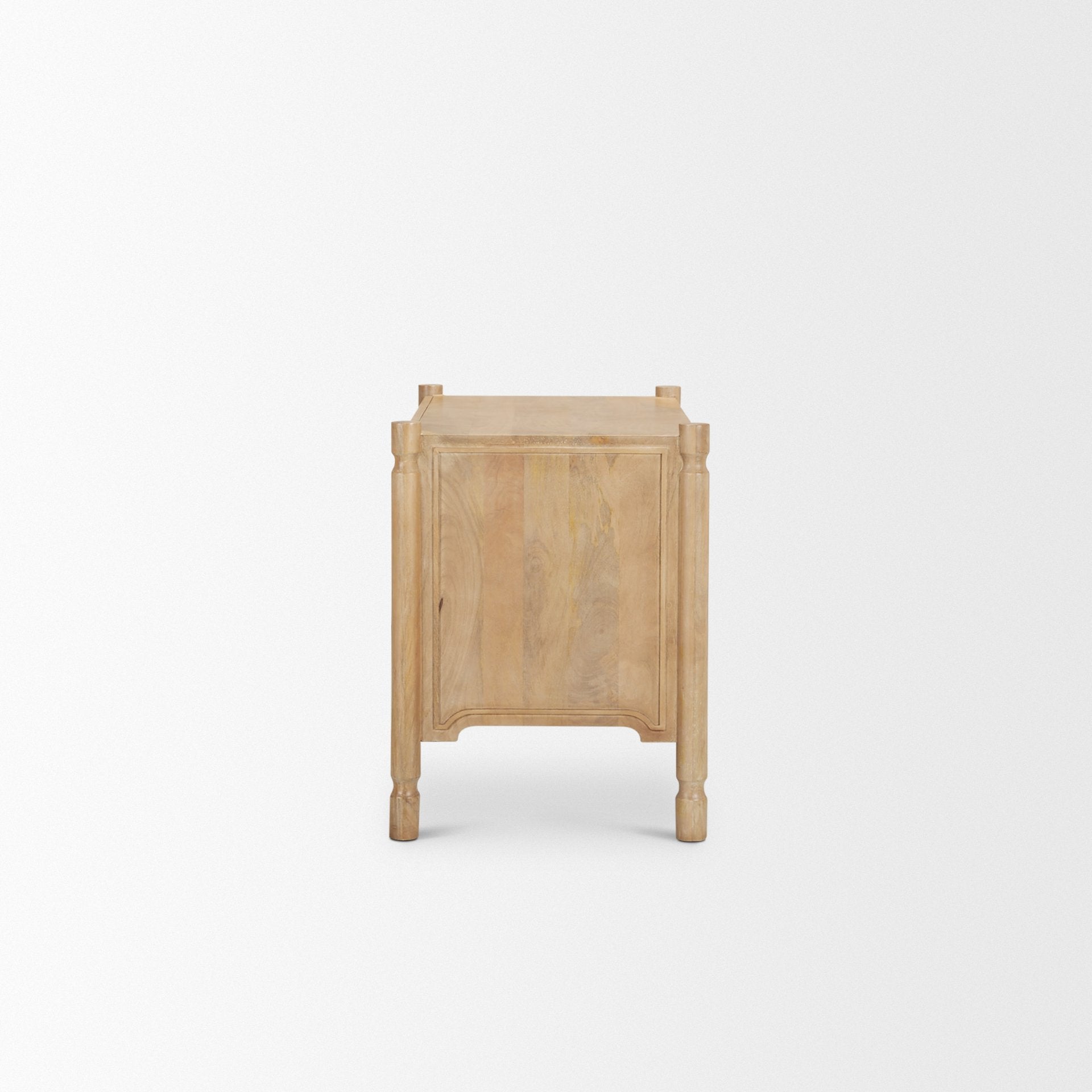 Phil Light Brown Wood 2 Drawer Accent Cabinet - Central Designs