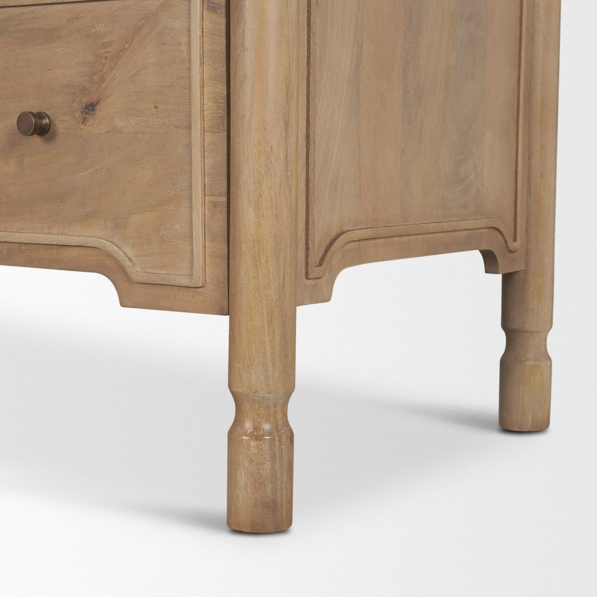 Phil Light Brown Wood 2 Drawer Accent Cabinet - Central Designs