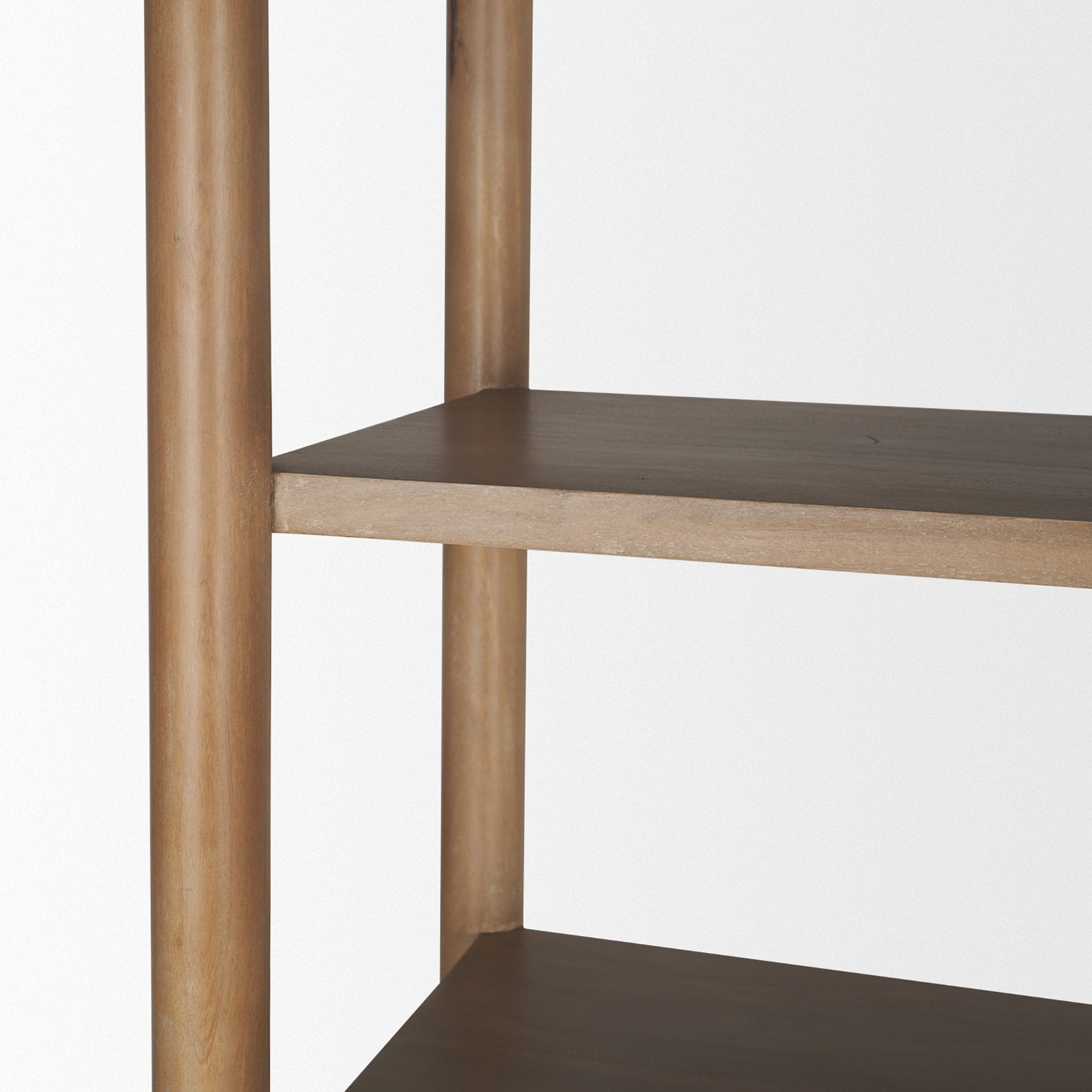 Phil Light Brown Wood 2 Door 3 Shelves Open Shelving Unit - Central Designs