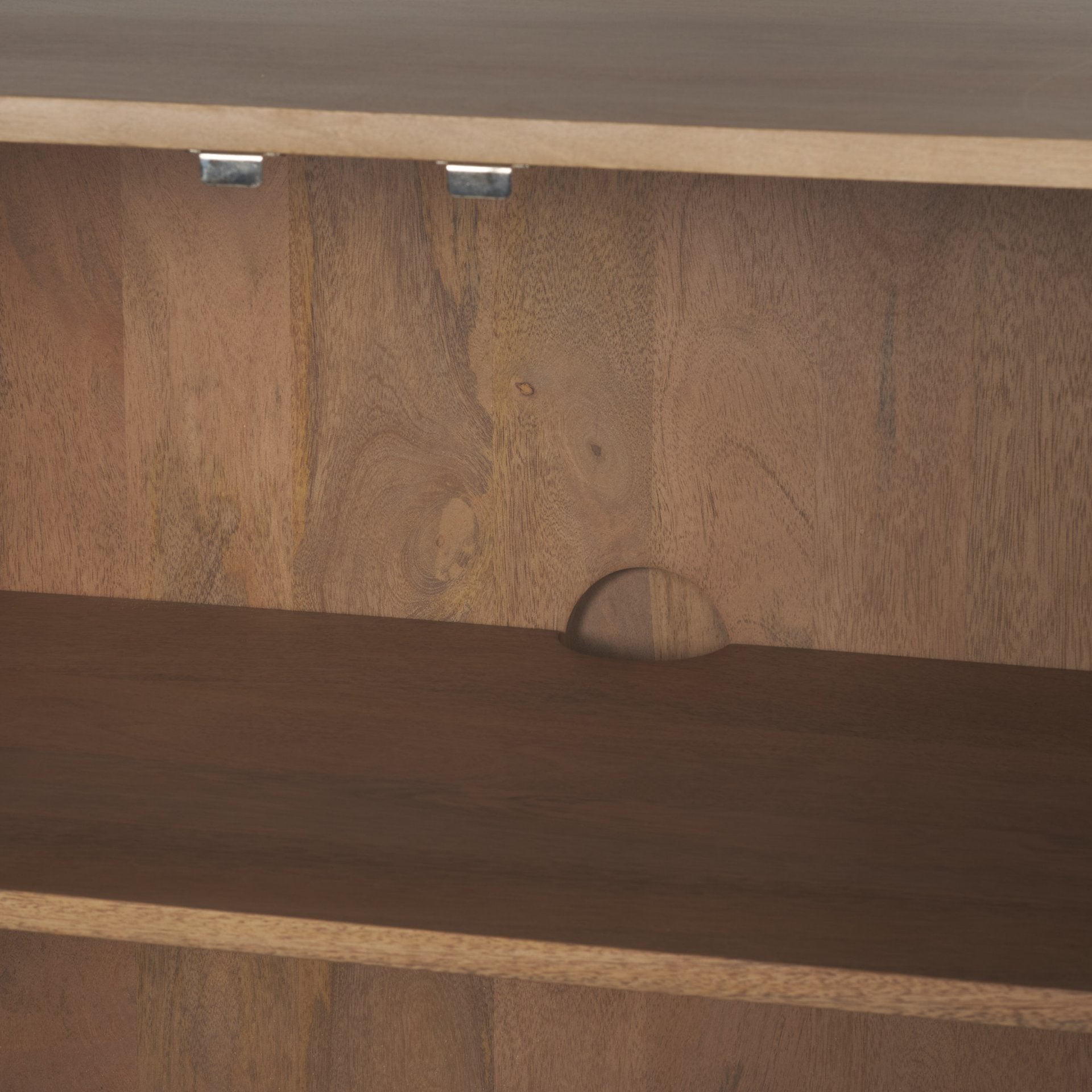 Phil Light Brown Wood 2 Door 3 Shelves Open Shelving Unit - Central Designs