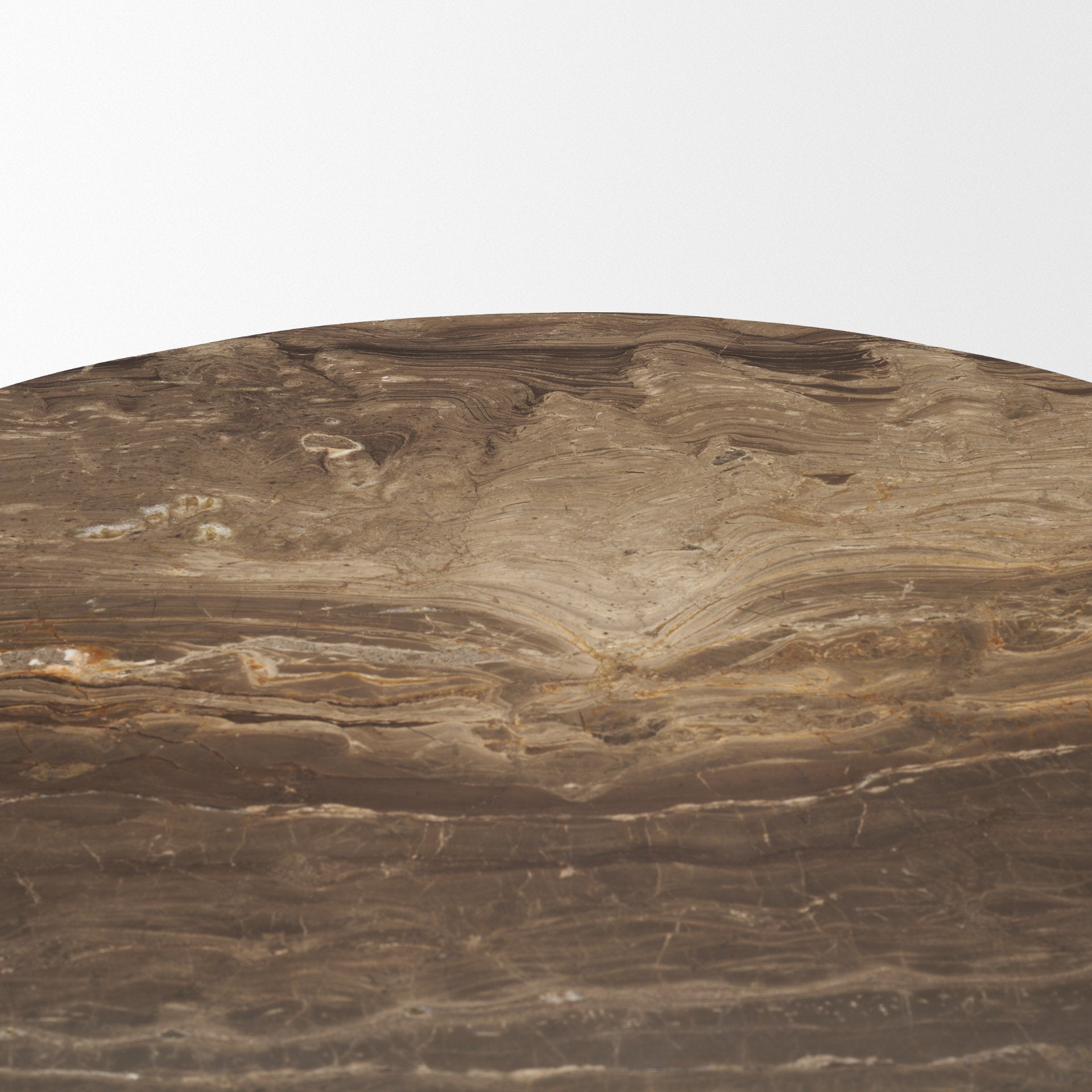 Allyson 32" Round Dark Brown wood w/ Cappuccino Marble Top Bistro Table - Central Designs