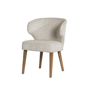Niles 22.5L x 24.5W x 32H Cream Fabric Seat W/ Med Brown Wooden Legs Wingback Dining Chair (G520 - 4A) - Central Designs