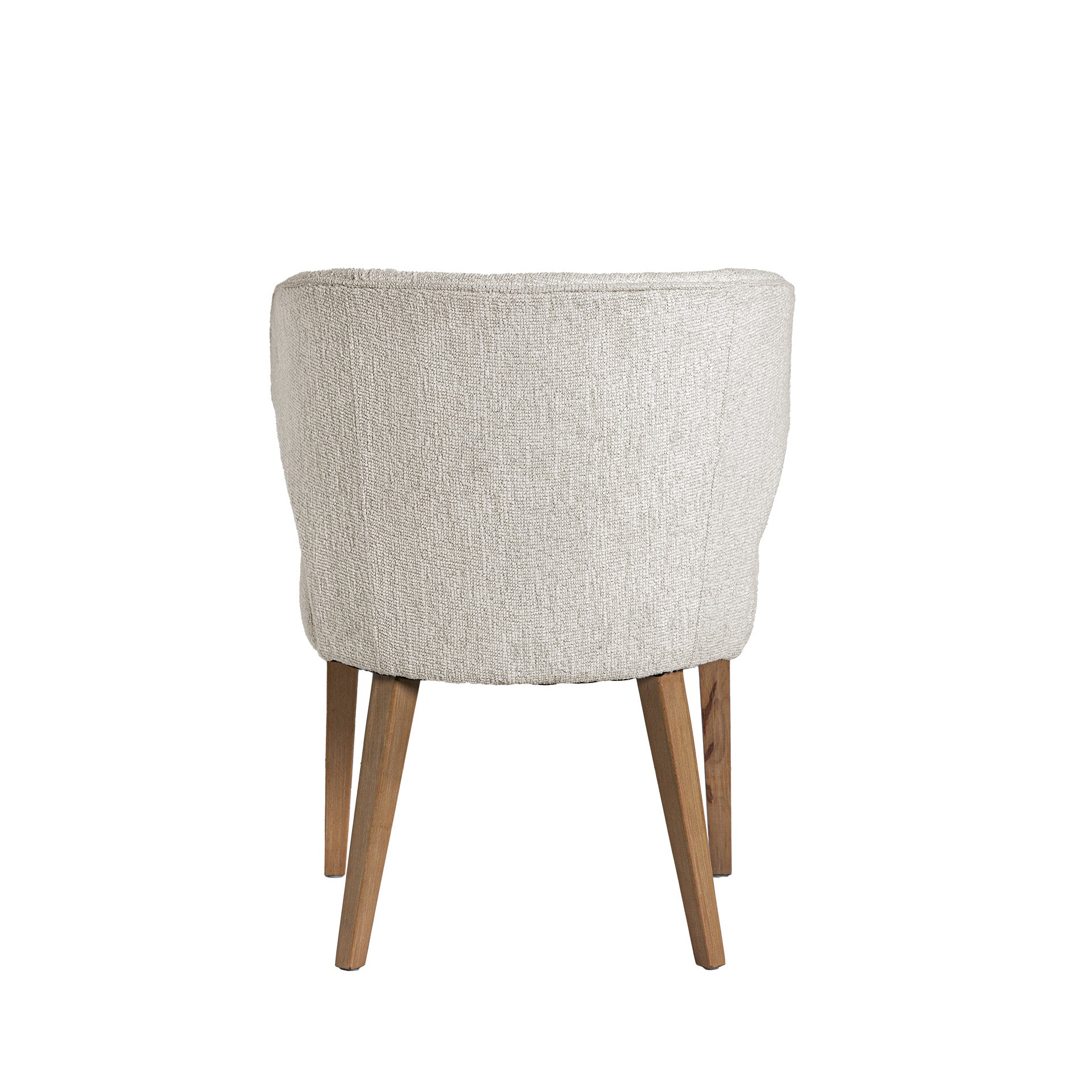 Niles 22.5L x 24.5W x 32H Cream Fabric Seat W/ Med Brown Wooden Legs Wingback Dining Chair (G520 - 4A) - Central Designs