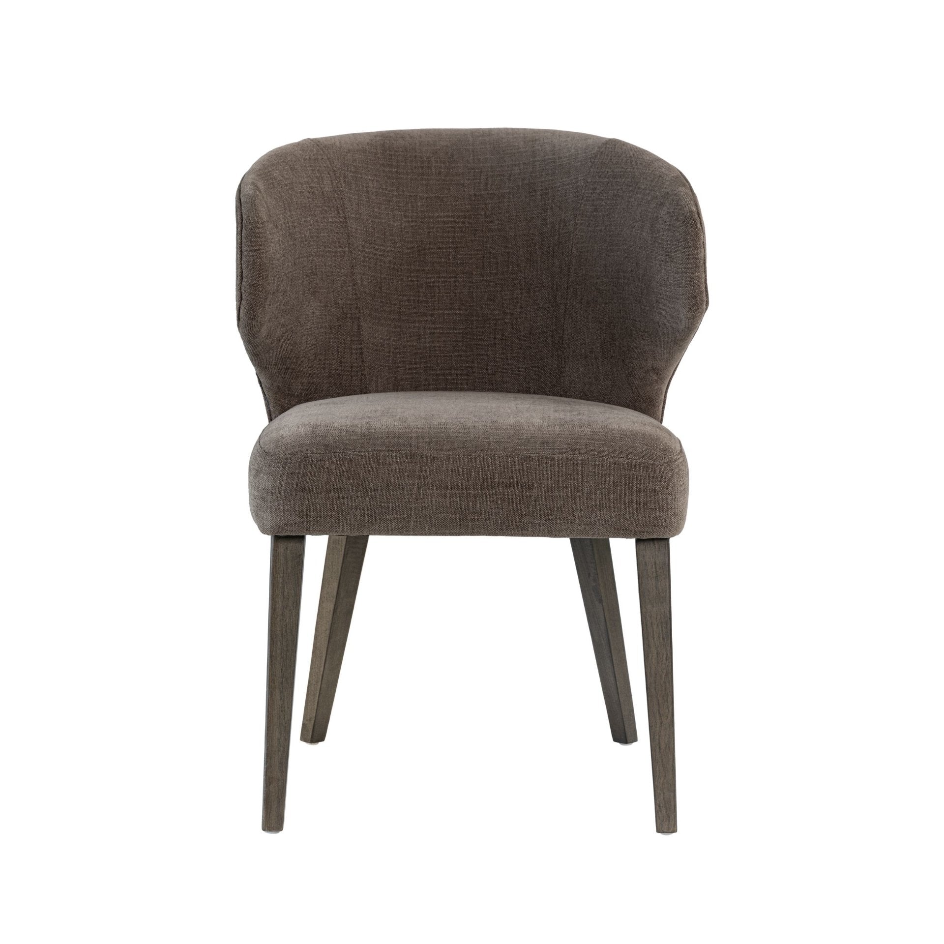 Niles 22.5L x 24.5W x 32H Fabric Seat W/ Dark Brown Wooden Legs Wingback Dining Chair (009 Mocca) - Central Designs