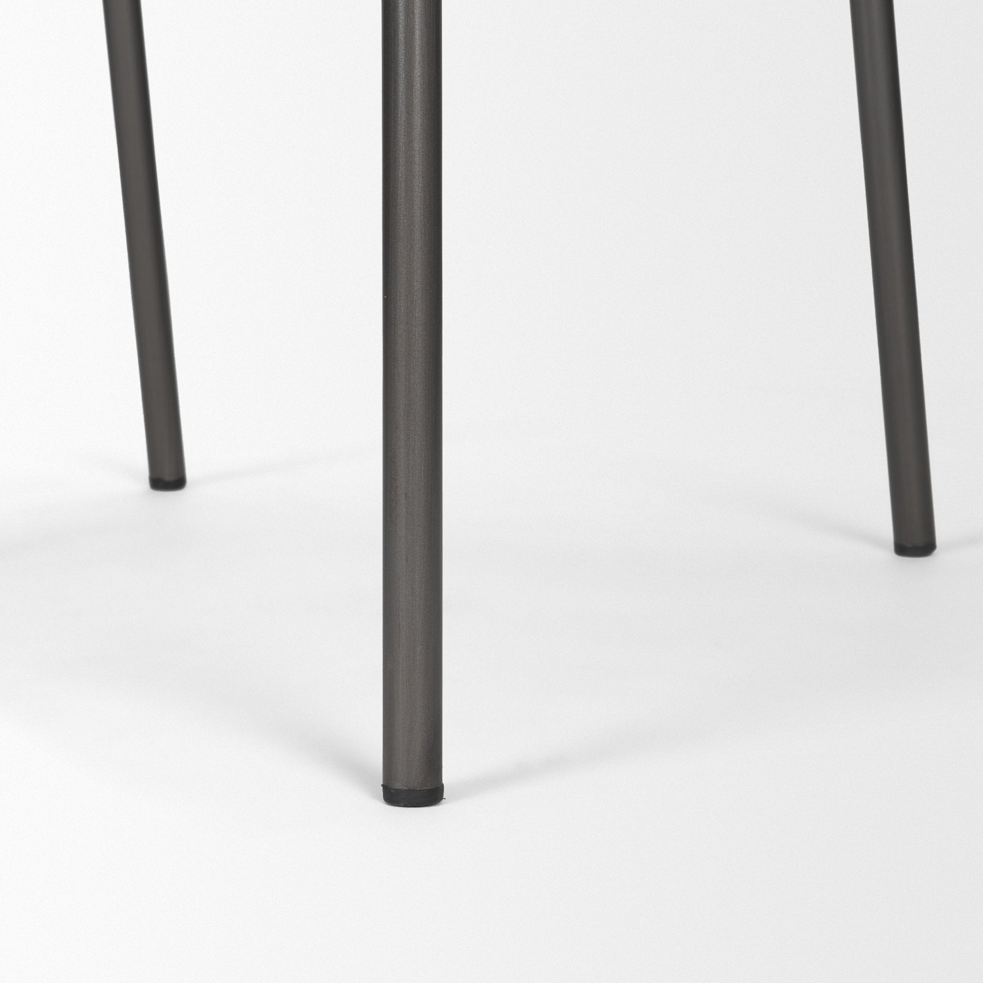 Kavalan 37.5" Total Height Ebony Leather Seat Black Metal Frame Bar Stool - Central Designs