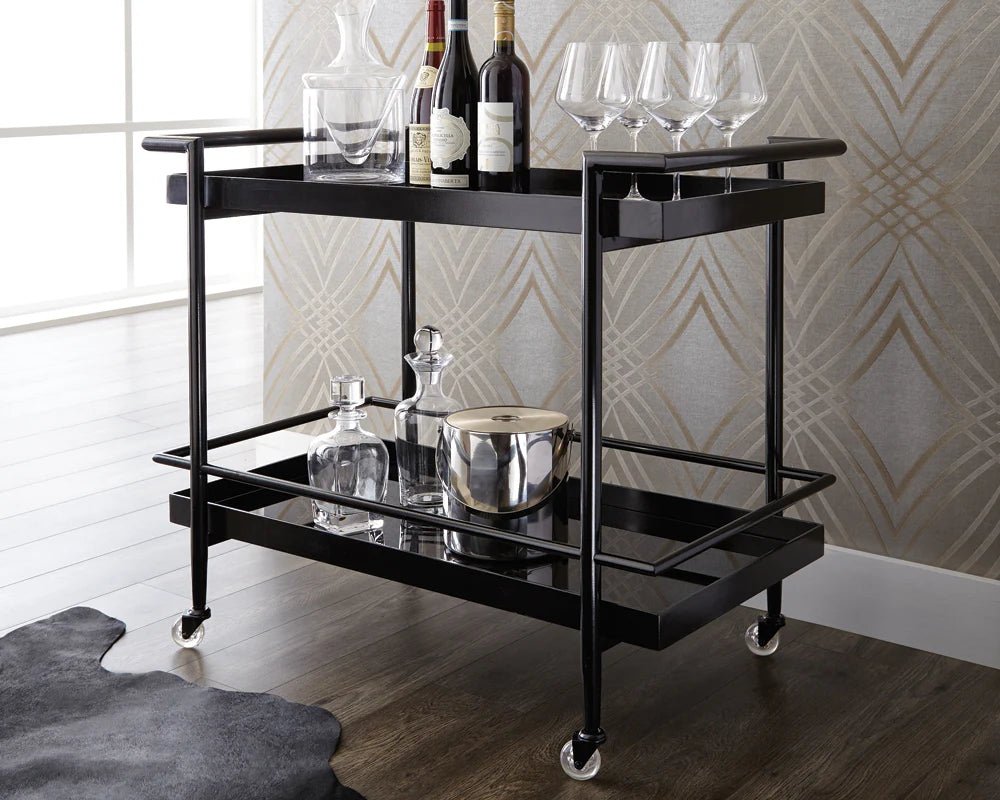 Livingston Bar Cart - Black - Central Designs