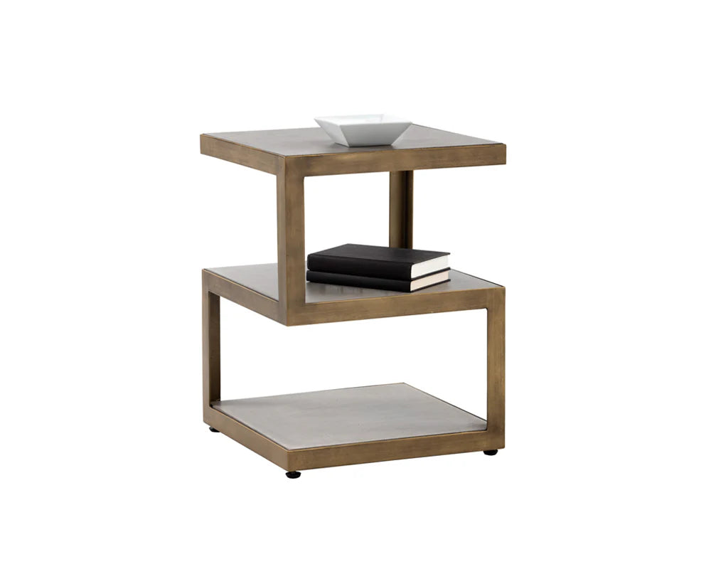 Rubix End Table - Gold