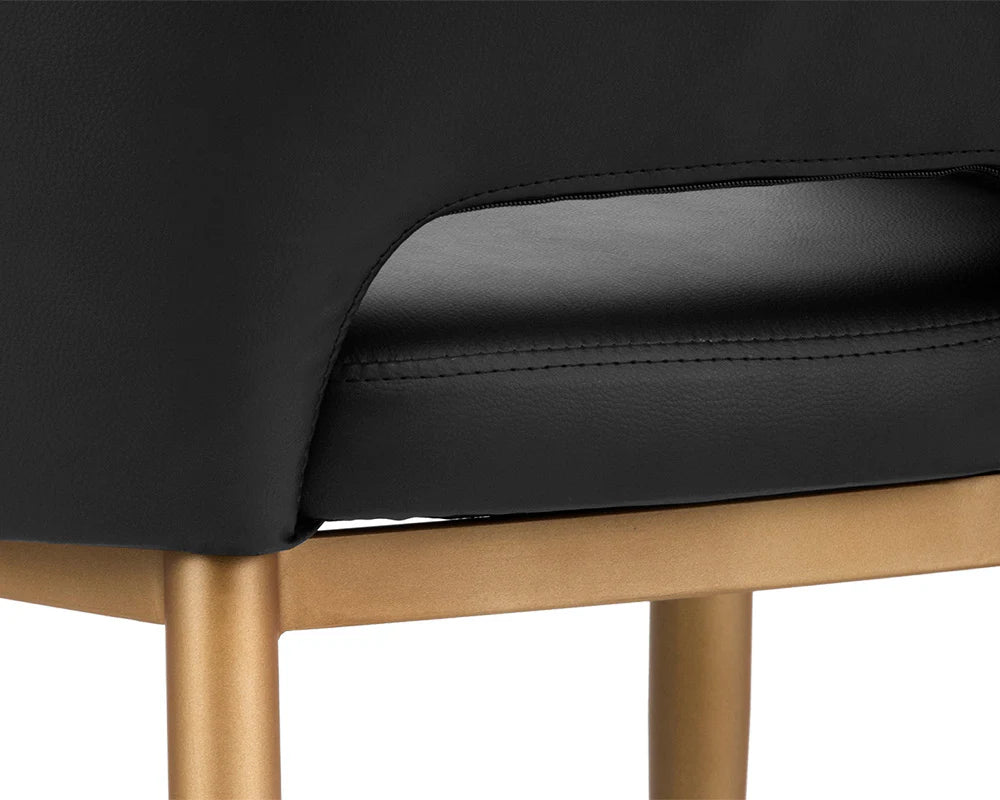 Thatcher Dining Armchair - Champagne Gold - Onyx - Central Designs