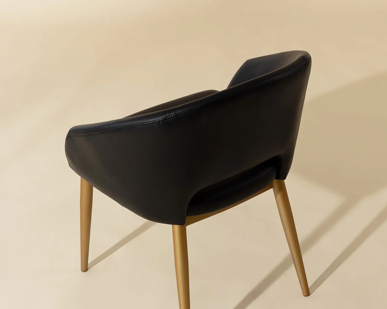 Thatcher Dining Armchair - Champagne Gold - Onyx - Central Designs