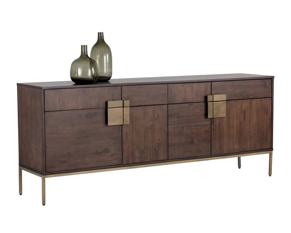 Jade Sideboard - Antique Brass - Dark Mango - Central Designs