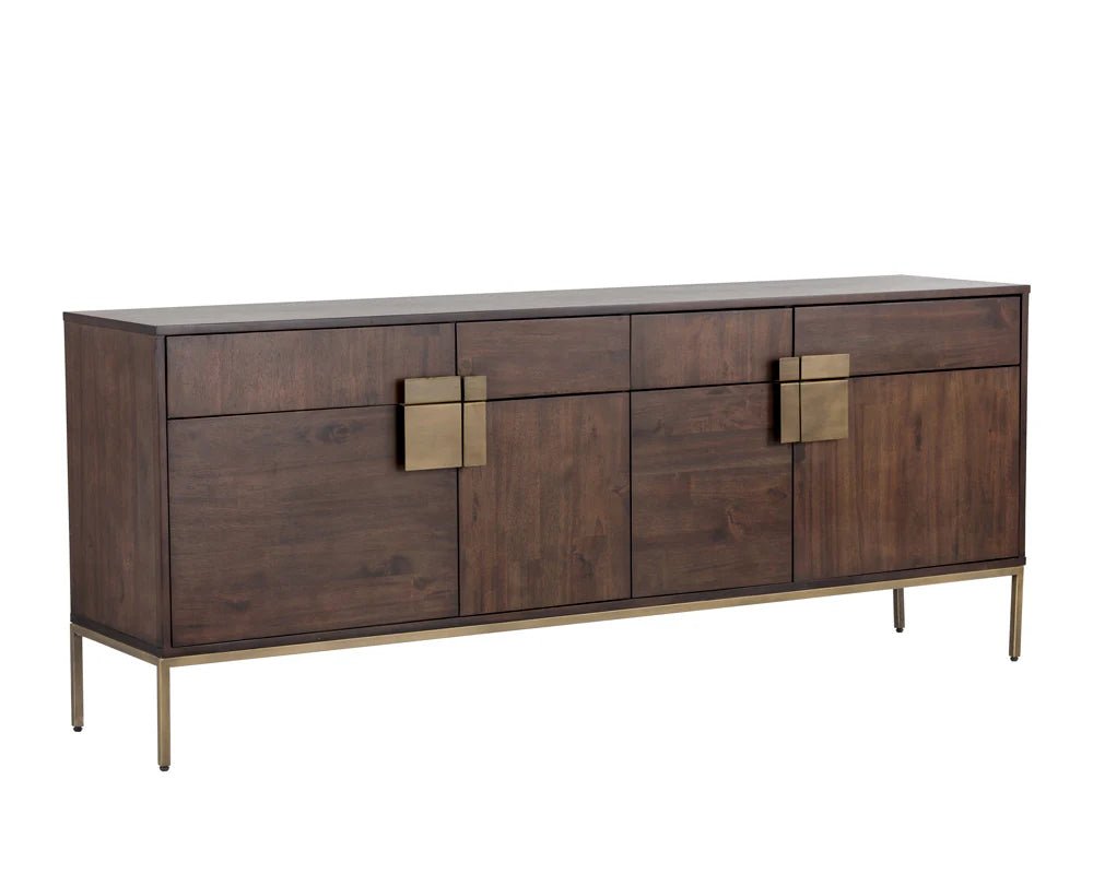 Jade Sideboard - Antique Brass - Dark Mango - Central Designs