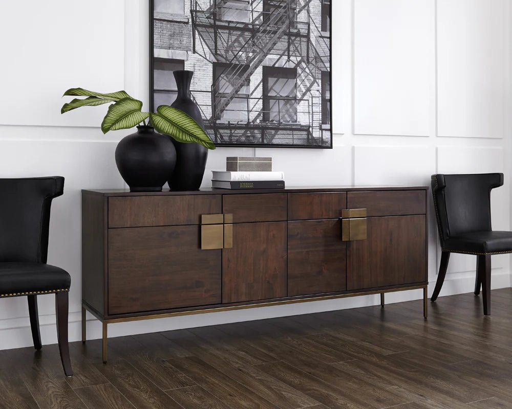 Jade Sideboard - Antique Brass - Dark Mango - Central Designs