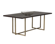 Jade Dining Table - Antique Brass - Dark Mango - 79" - Central Designs