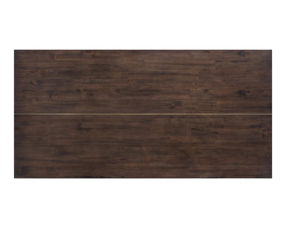 Jade Dining Table - Antique Brass - Dark Mango - 79" - Central Designs