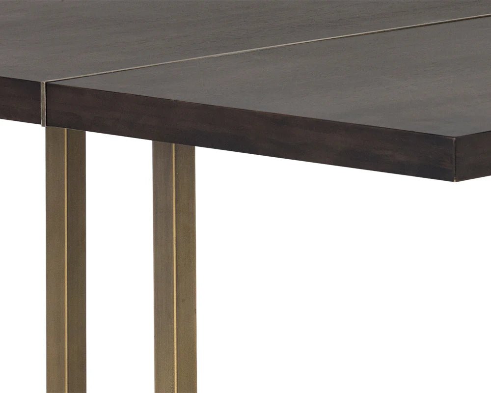 Jade Dining Table - Antique Brass - Dark Mango - 79" - Central Designs
