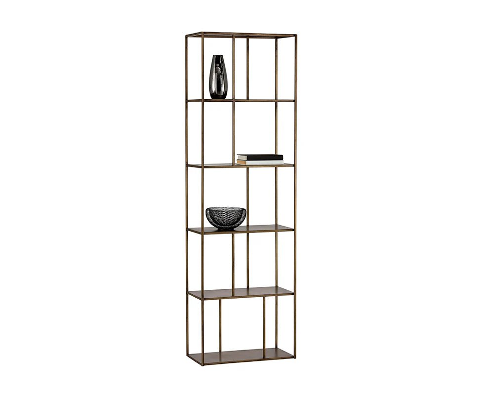 Eiffel Bookcase - Small - Antique Brass - Central Designs