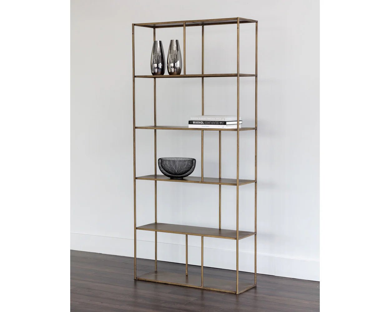Eiffel Bookcase - Large - Antique Brass - Central Designs