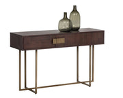 Jade Console Table - Antique Brass - Dark Mango - Central Designs