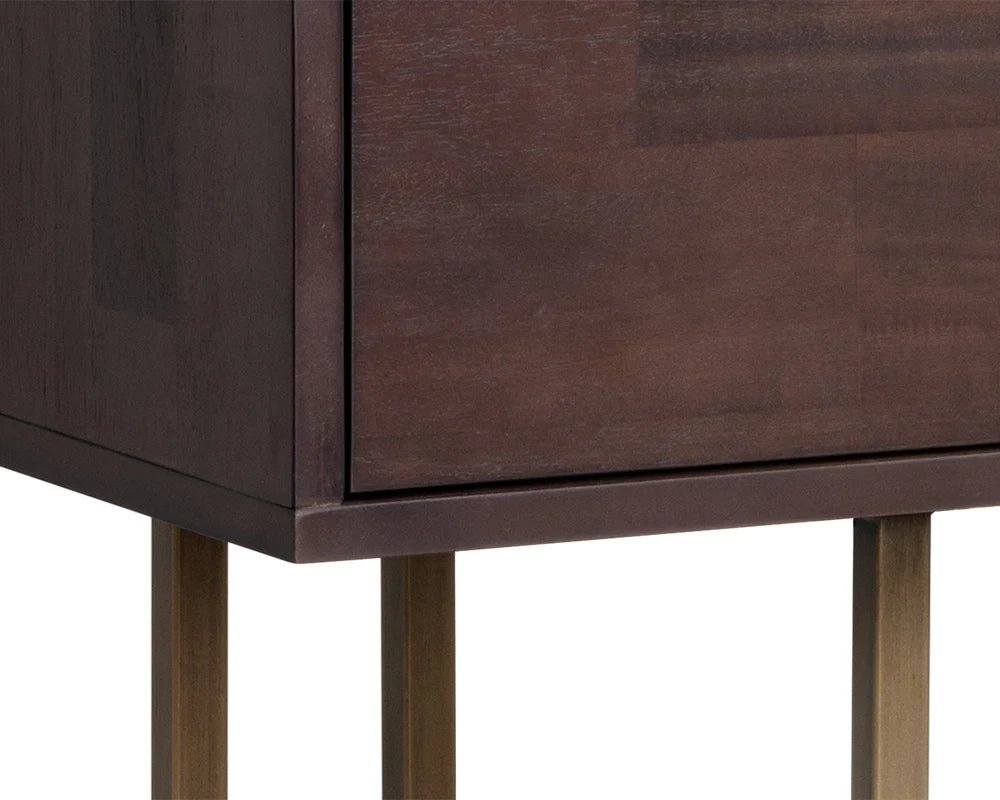 Jade Console Table - Antique Brass - Dark Mango - Central Designs