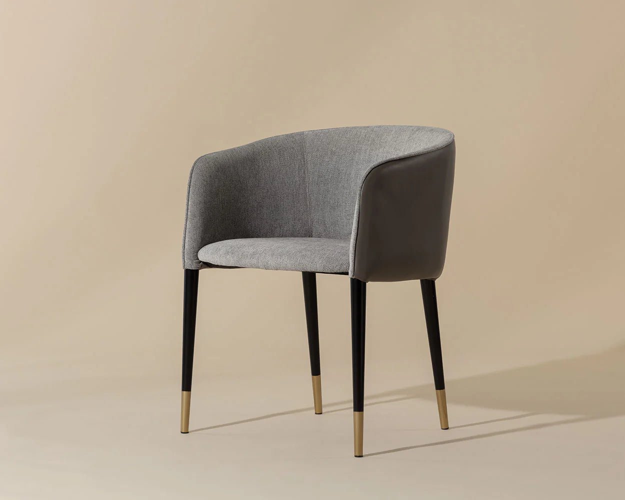 Asher Dining Armchair - Flint Grey / Napa Taupe - Central Designs