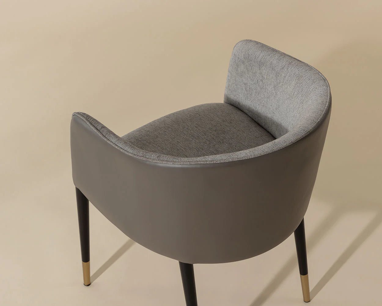 Asher Dining Armchair - Flint Grey / Napa Taupe - Central Designs