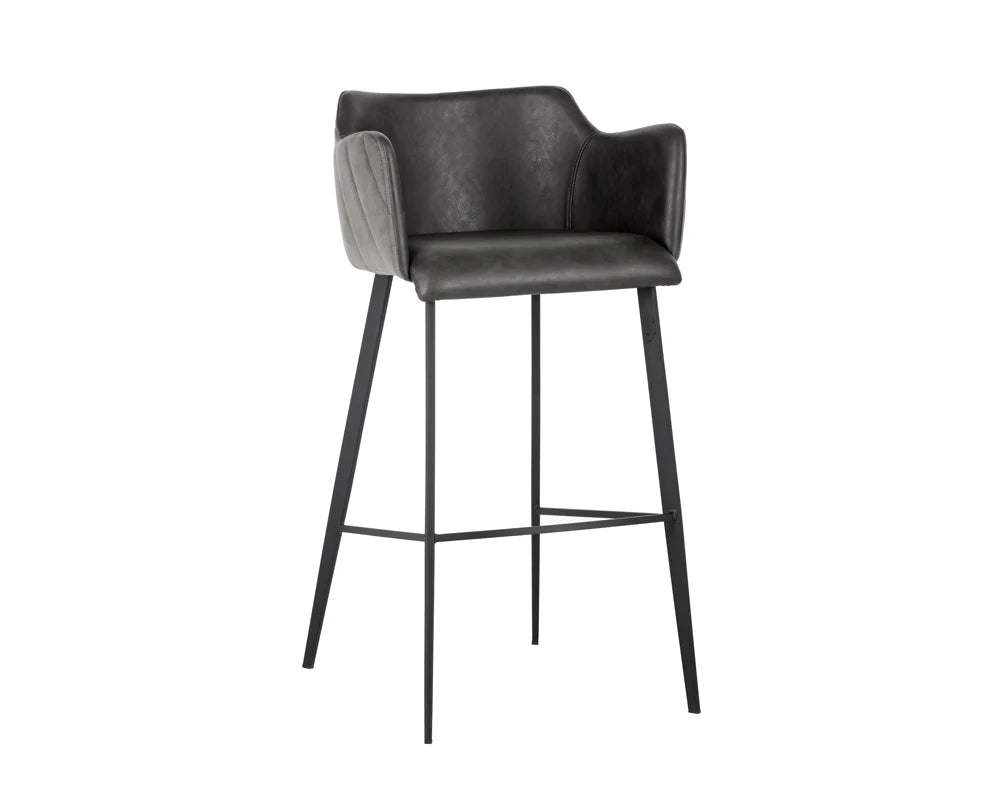 Griffin Bar Stool - Town Grey / Roman Grey - Central Designs