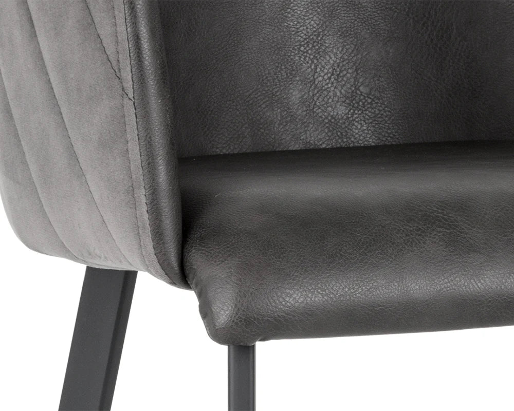 Griffin Bar Stool - Town Grey / Roman Grey - Central Designs