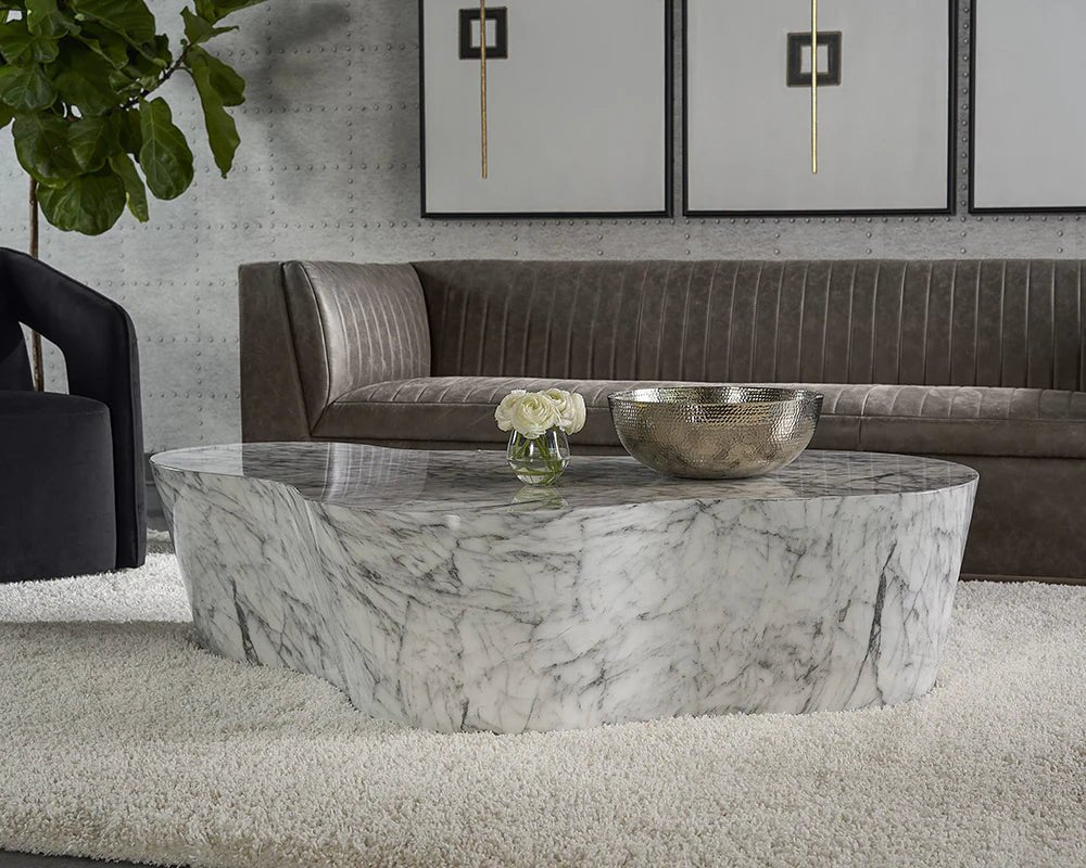 Ava Coffee Table - Marble Look - Central Designs