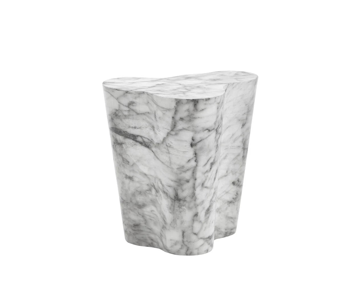 Ava End Table - Small - Marble Look - Central Designs