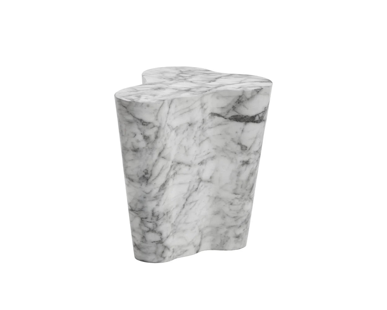 Ava End Table - Small - Marble Look - Central Designs