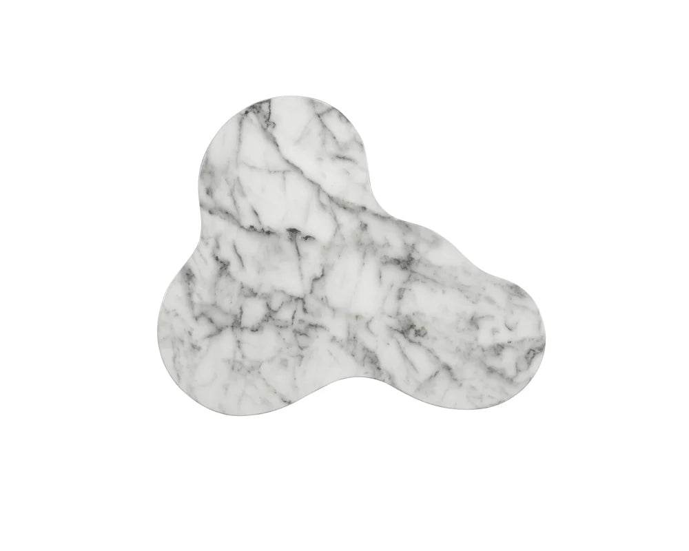 Ava End Table - Small - Marble Look - Central Designs
