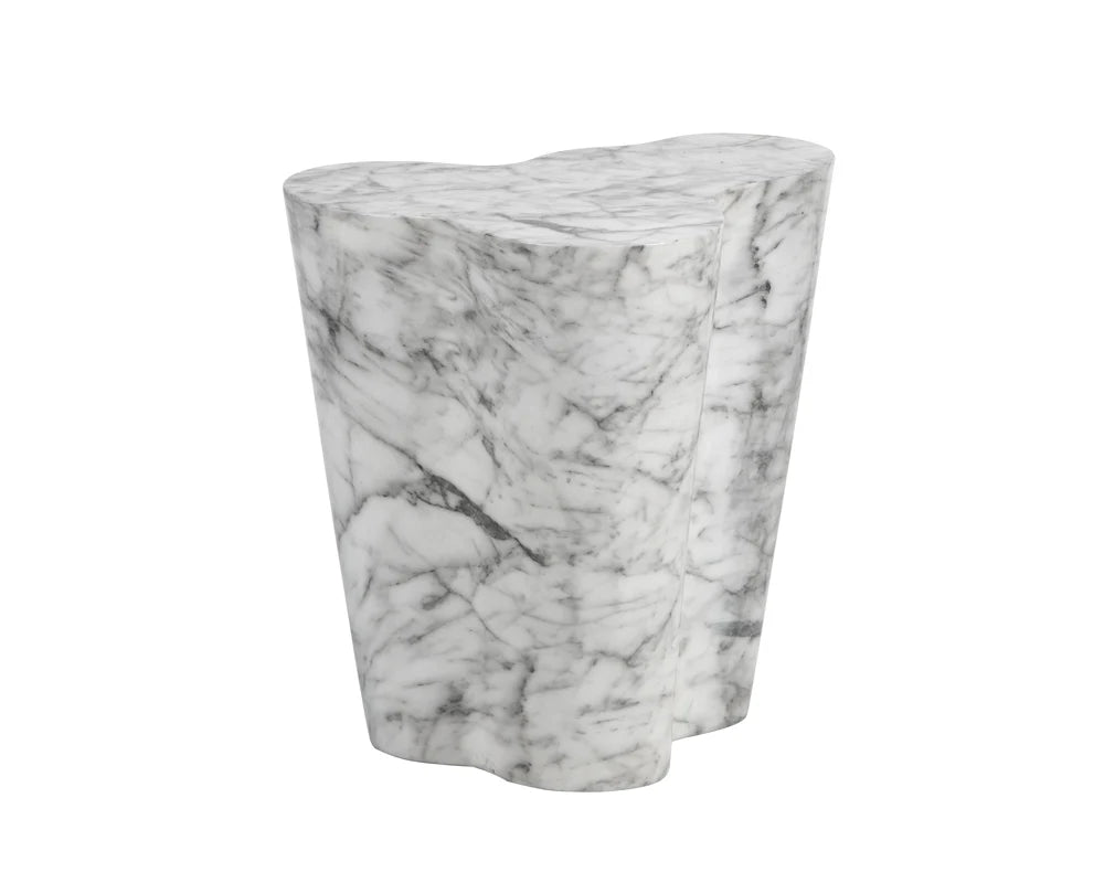 Ava Side Table - Large - Marble Look - Central Designs