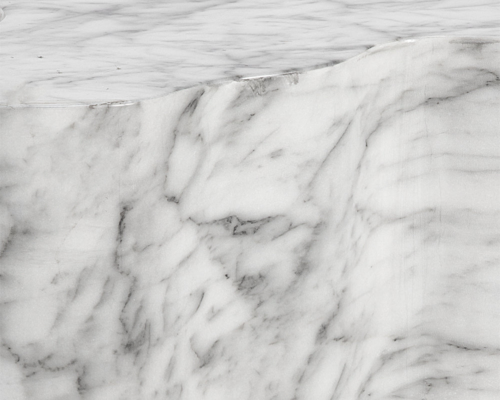 Ava Side Table - Large - Marble Look - Central Designs
