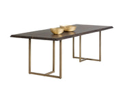 Donnelly Dining Table - Antique Brass - Dark Mango - 95" - Central Designs