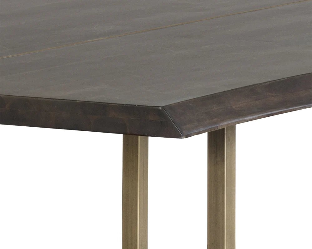 Donnelly Dining Table - Antique Brass - Dark Mango - 95" - Central Designs