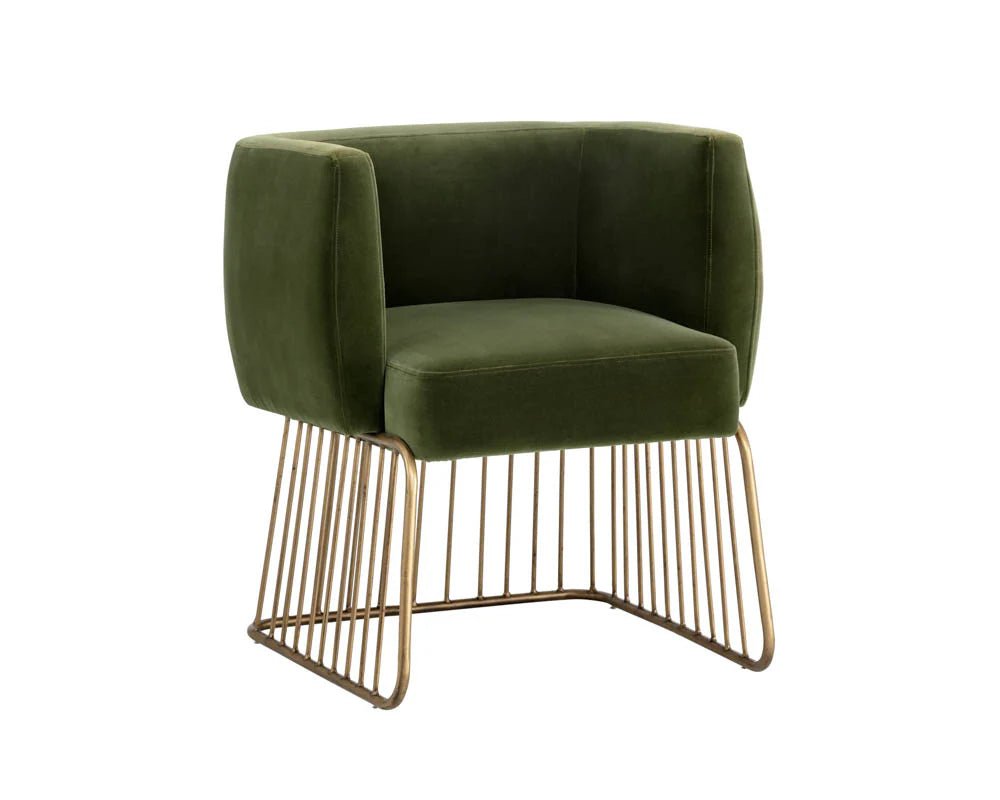 Gala Dining Armchair - Forest Green - Central Designs