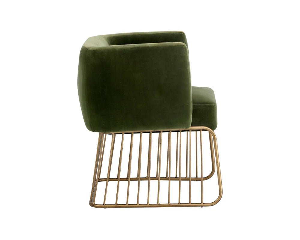 Gala Dining Armchair - Forest Green - Central Designs