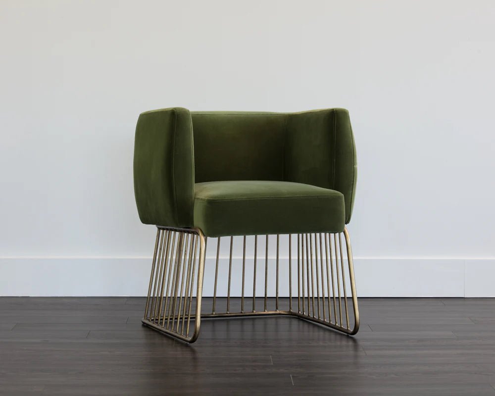 Gala Dining Armchair - Forest Green - Central Designs
