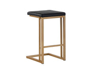 Boone Counter Stool - Champagne Gold - Onyx - Central Designs