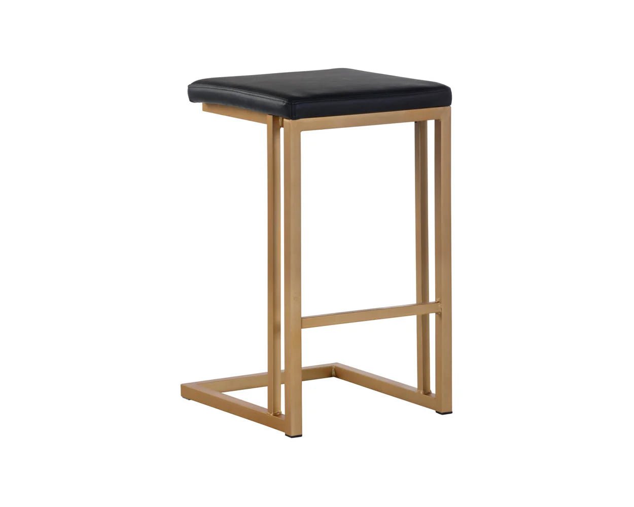 Boone Counter Stool - Champagne Gold - Onyx - Central Designs