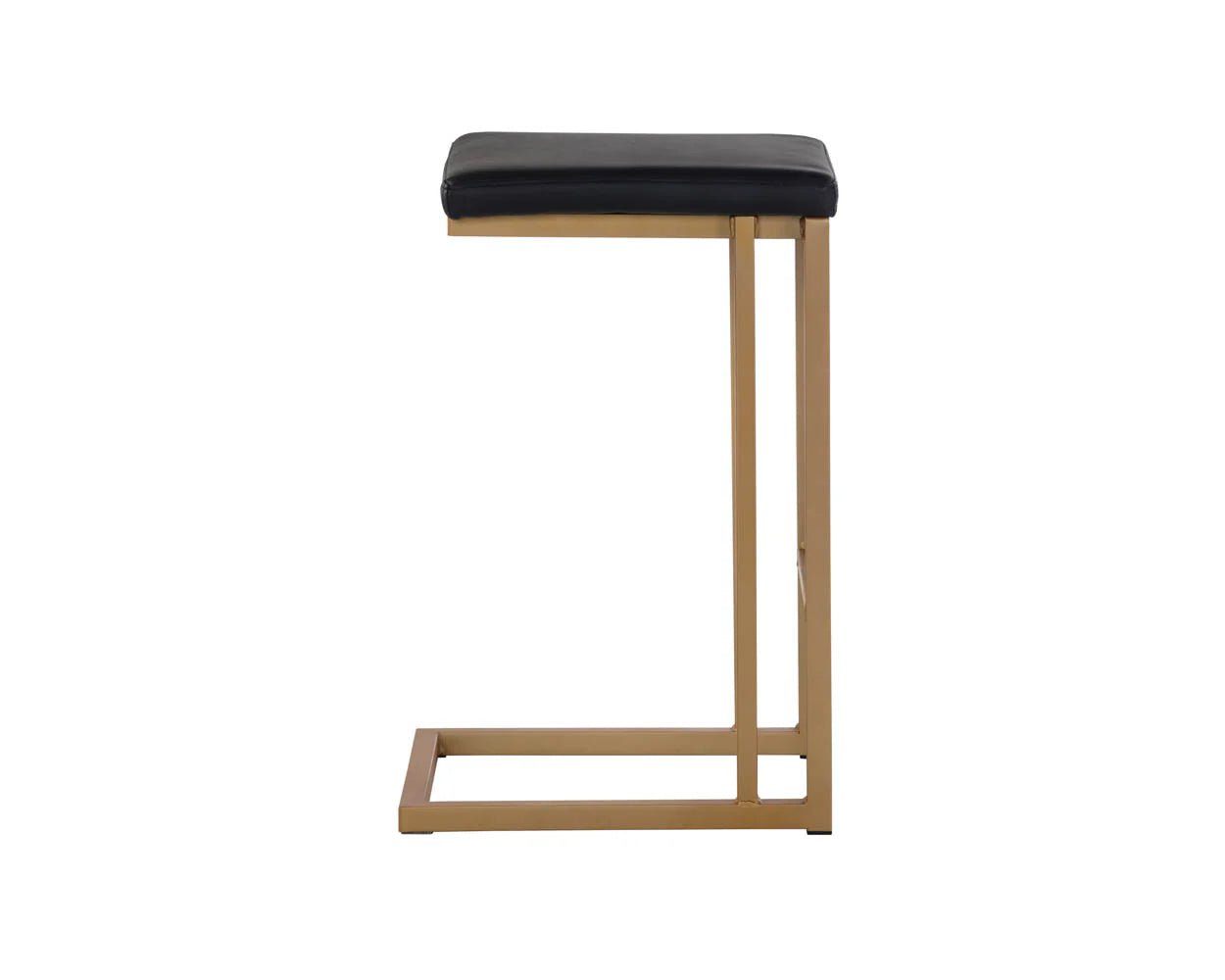 Boone Counter Stool - Champagne Gold - Onyx - Central Designs