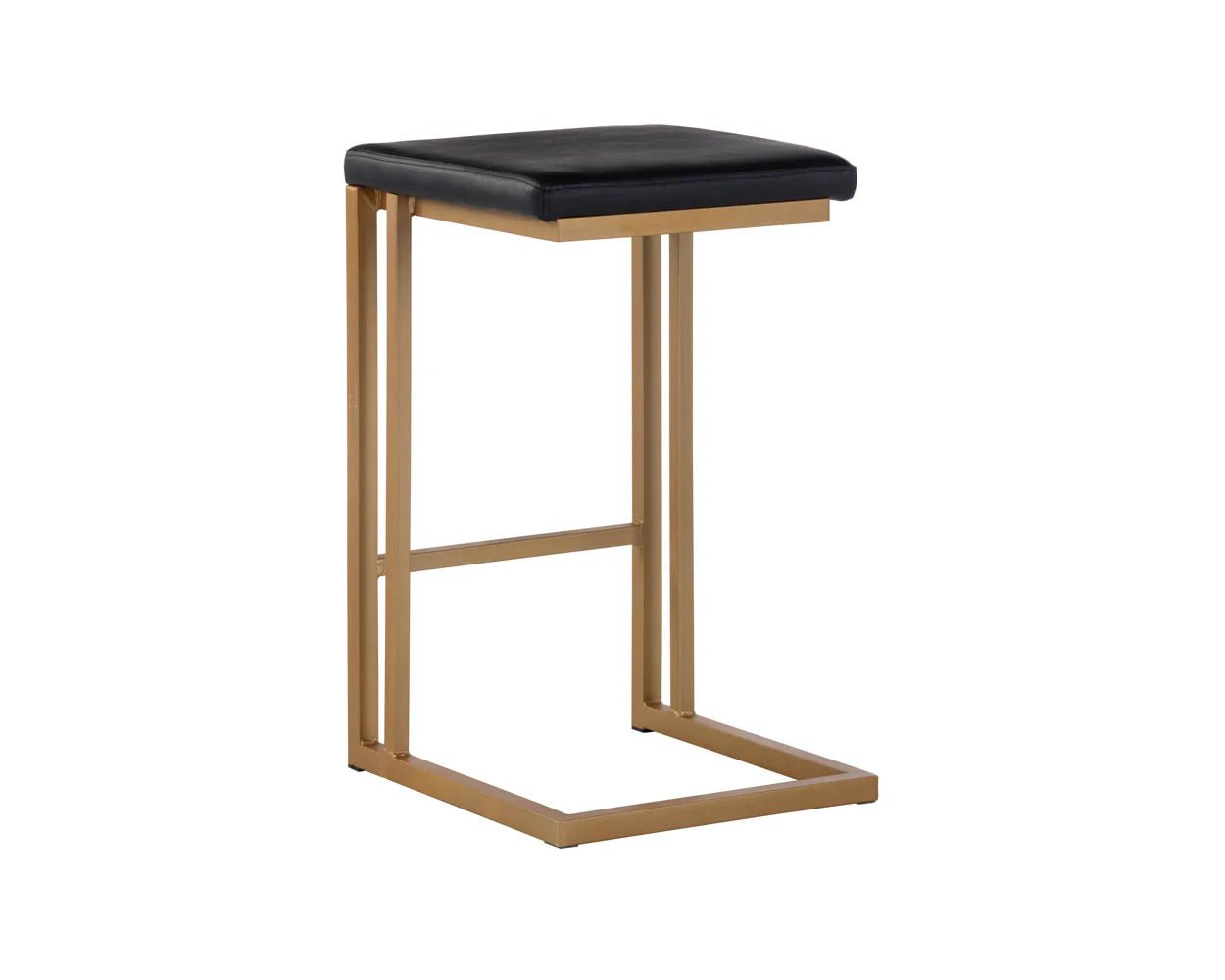 Boone Counter Stool - Champagne Gold - Onyx - Central Designs